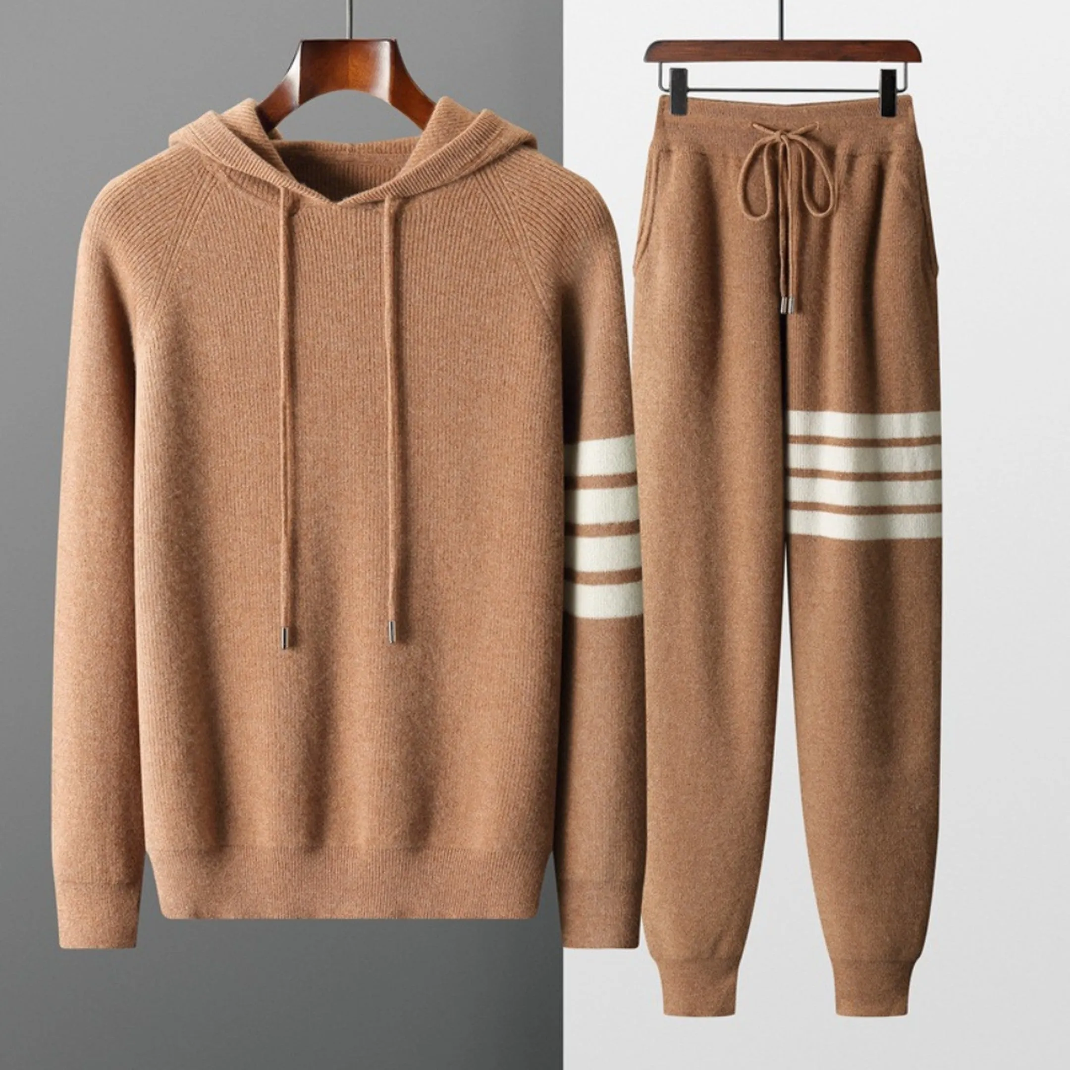 Men's Striped Knitwear Set &ndash; Relaxed Two-Piece Knit Co-Ord
