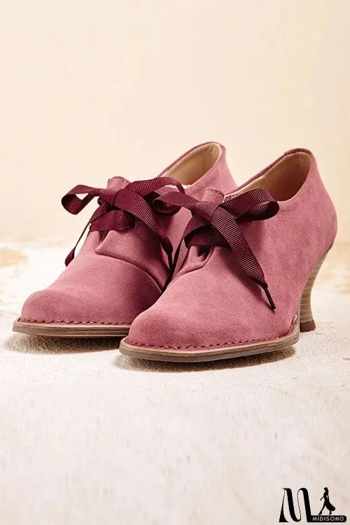 MidiSono - Suede Lace Up Pumps