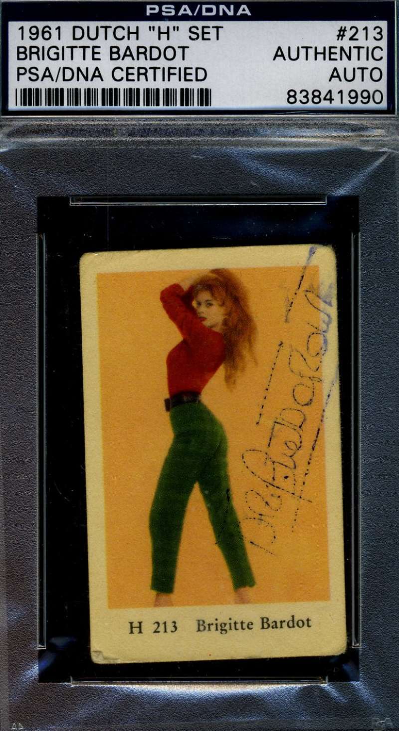 Brigitte Bardot Signed Psa Dna 1961 Dutch Trading Card Autograph Authentic