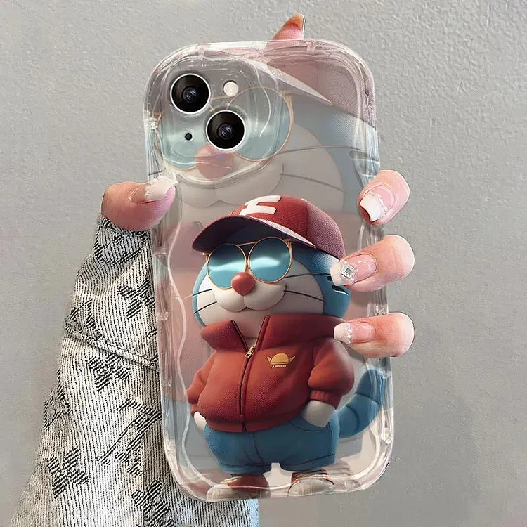 Cute Cartoon Blue Cat Phone Case