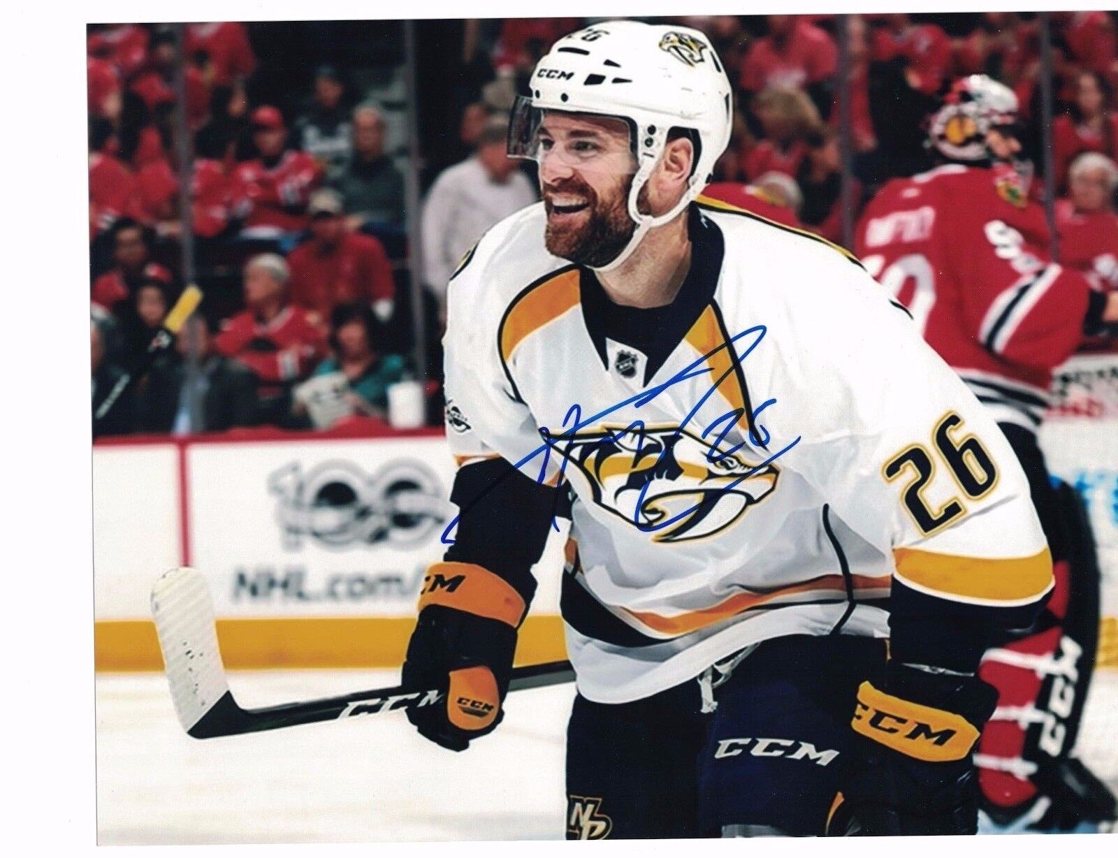 Harry Zolnierczyk Nashville Predators Autographed 8 x 10