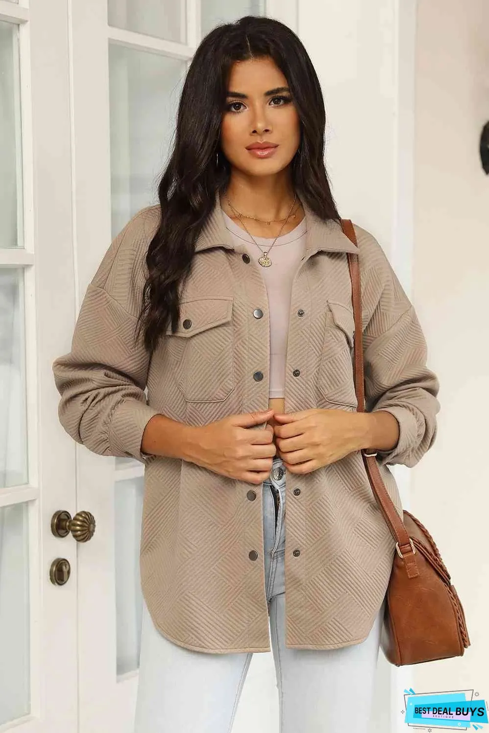 Snap Down Collared Jacket