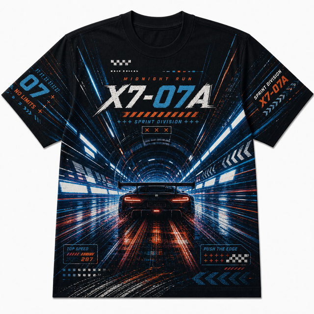 Motorsport Tunnel Drive Cotton T-Shirt