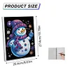 (US Local)Snowman Special Shaped 5D DIY Diamond Art Painting Notebook Kit for Beginners