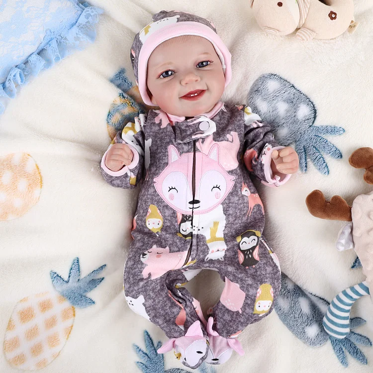 Babeside Leen 20'' Cutest Realistic Reborn Baby Doll Girl Grey