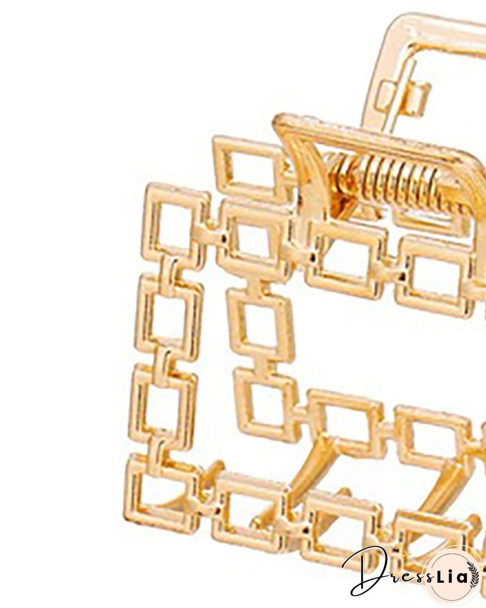 1PCS Square Link Chain Cutout Hair Claw
