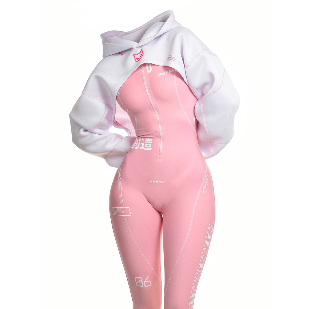 Cyberpunk Futuristic Mechanical Style Women's Sports Yoga Outfit Set