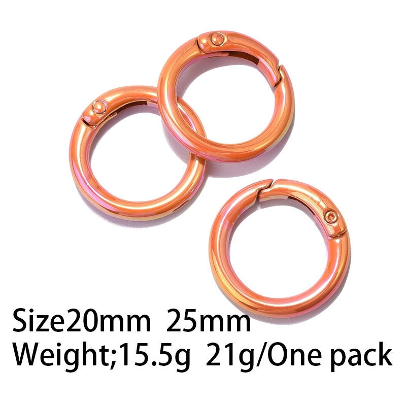 Basic Round Alloy Plating Unisex Bag Pendant Keychain