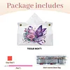 Bo&icirc;te en papier &agrave; peinture en forme de papillon rose Purple Heart Rose pour adultes pour d&eacute;butants, grand porte-papier en forme de diamant pour salon, chambre de chambre d&eacute;coration de table