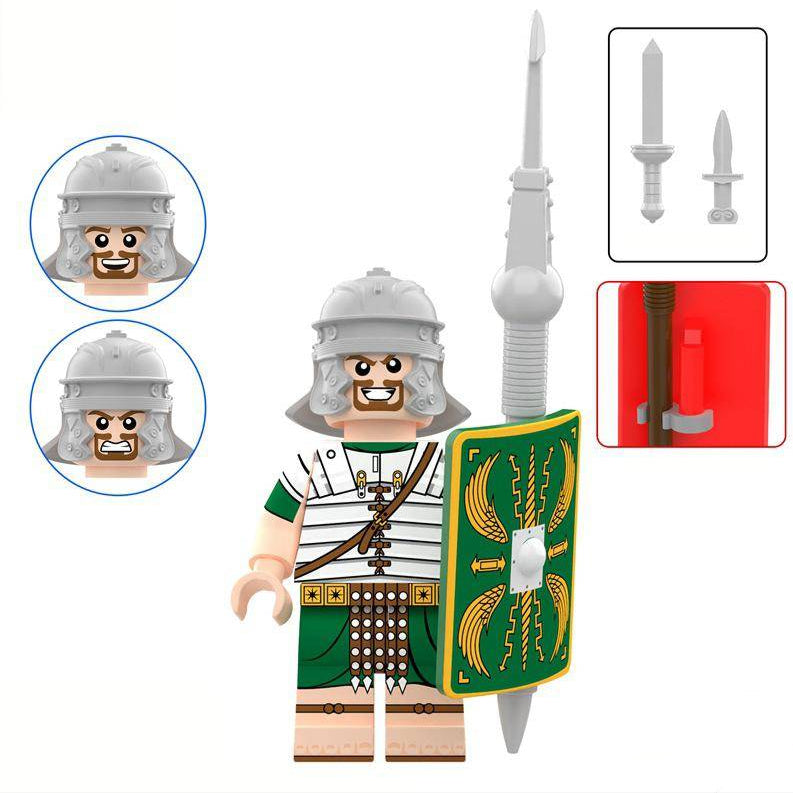 Roman Infantry Custom Roman Soldier Minifigure Minifigure Bricks monstertoys