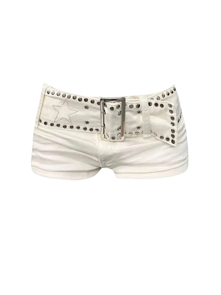 White Denim Shorts