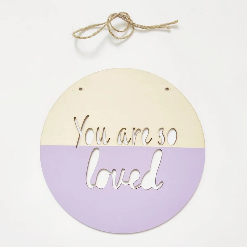 INS Nordic Wooden Positive Slogan Banner Garland You are so loved Wood Chip Kids Room Decoration Nursery Wall Hanging Ornaments