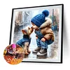Diamond Painting-DIY Full Round Drill Boy Dog(40*40CM)