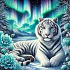 Diamond Painting - Full Round Drill - White Tiger(Canvas|40*40cm)
