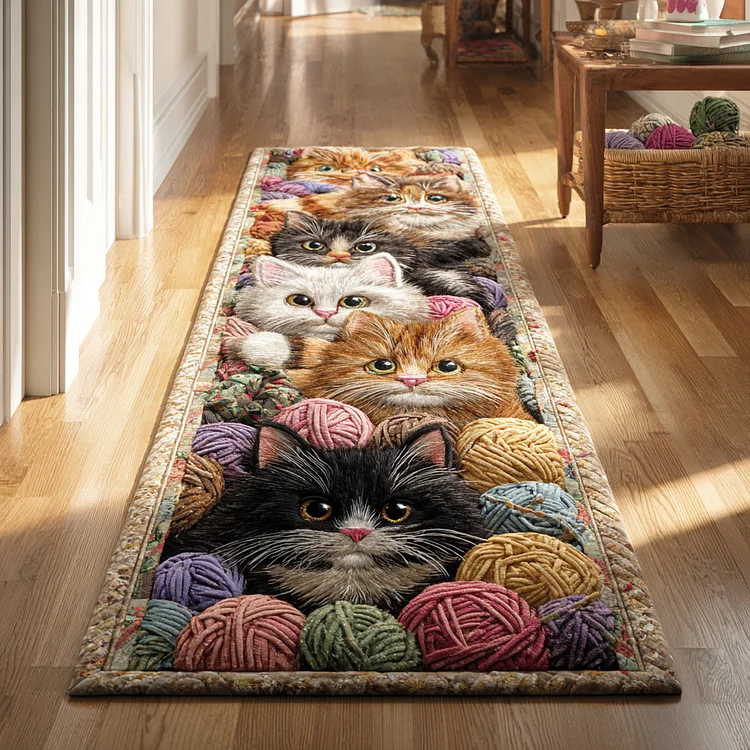 Fluffy Cat Friends Runner Carpet NCU0HH952