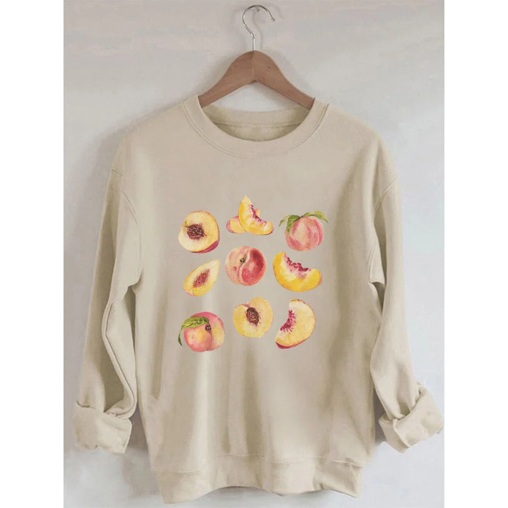 Peach Baby Printed Long Sleeves Sweatshirt