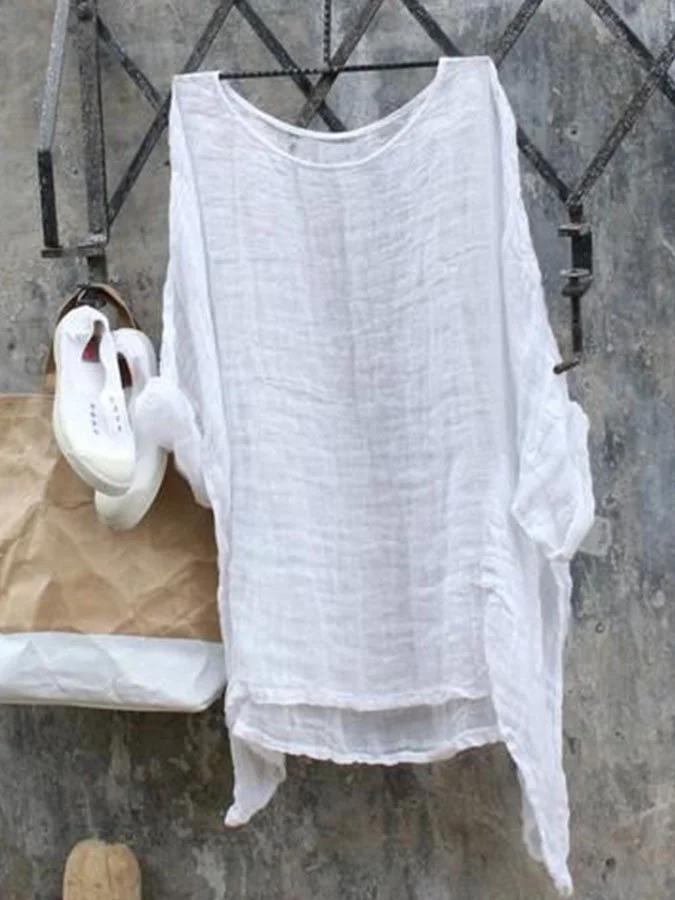 Loose Long Sleeve Solid Color Top
