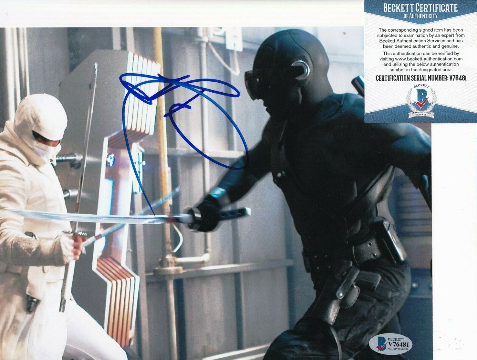 RAY PARK signed (G.I JOE) Snake Eyes Movie 8X10 Photo Poster painting BECKETT BAS V76481