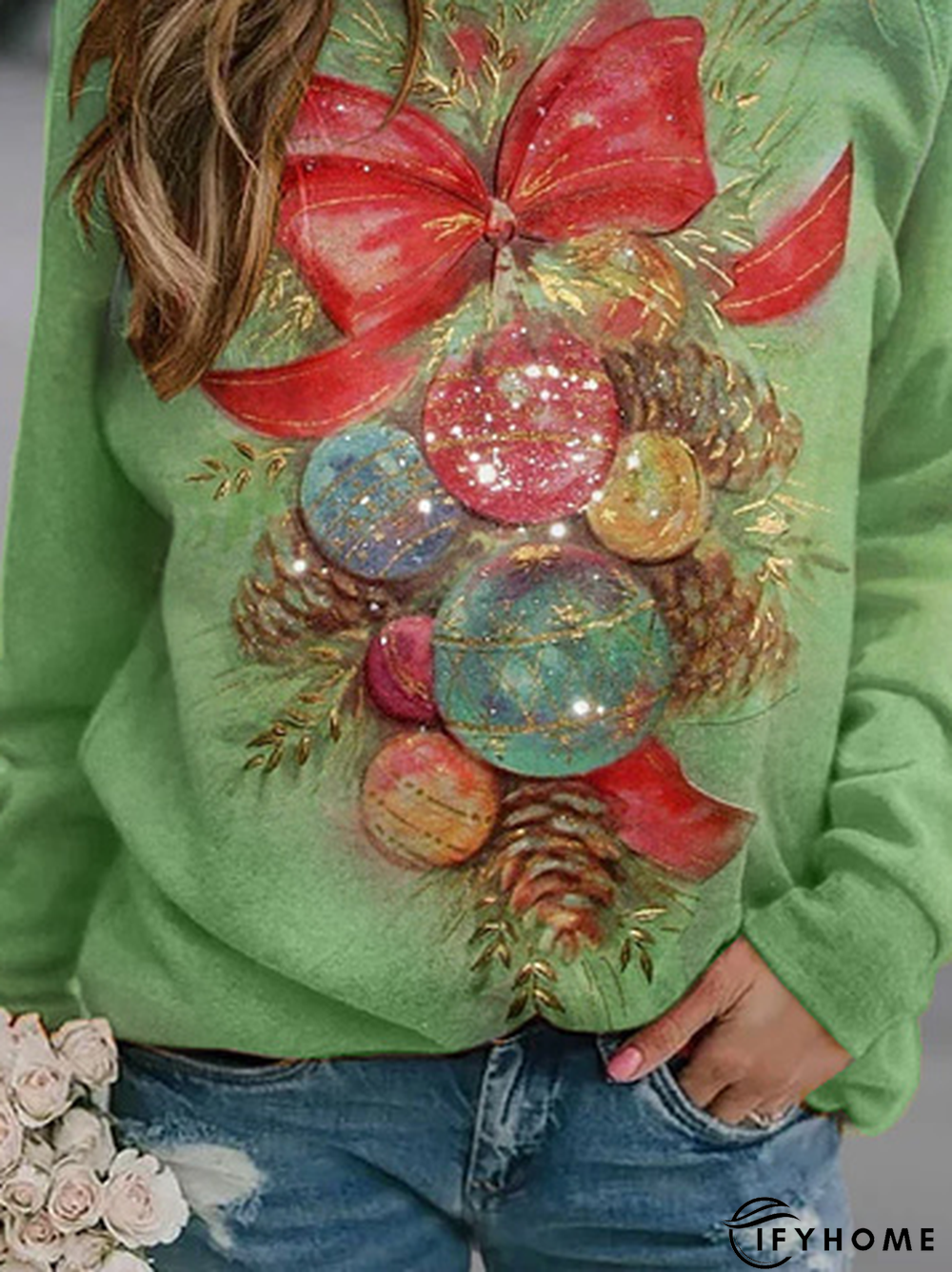 Loose Christmas Casual Jersey Sweatshirt | IFYHOME