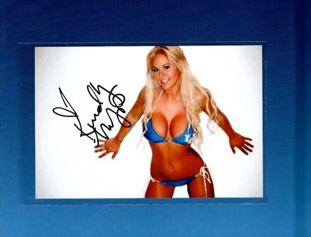 Kindly Myers Playboy Model Sexy Autographed Color Photo Poster painting 4x6 (Original)