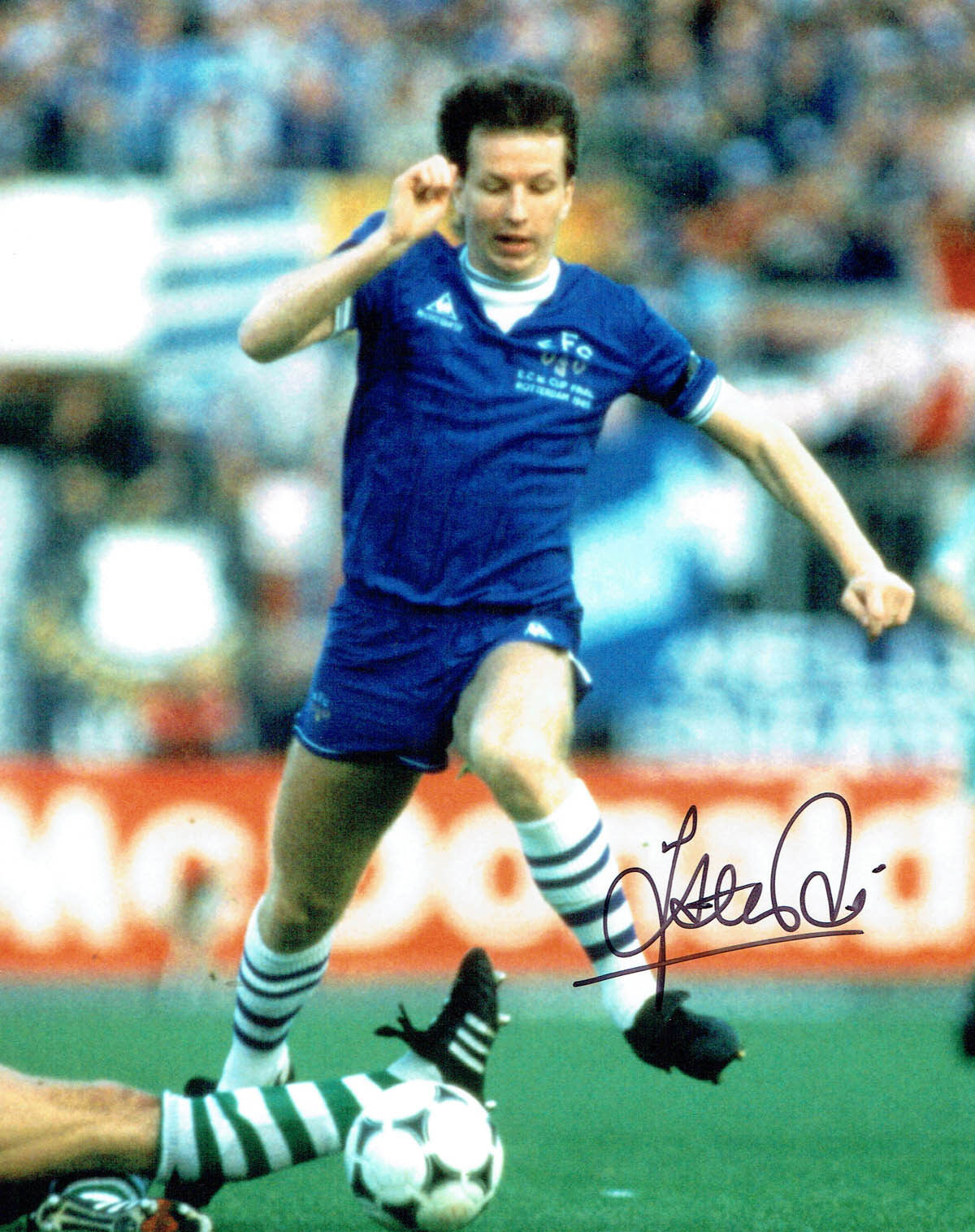 Trevor STEVEN Signed Autograph 10x8 EVERTON Photo Poster painting A AFTAL COA