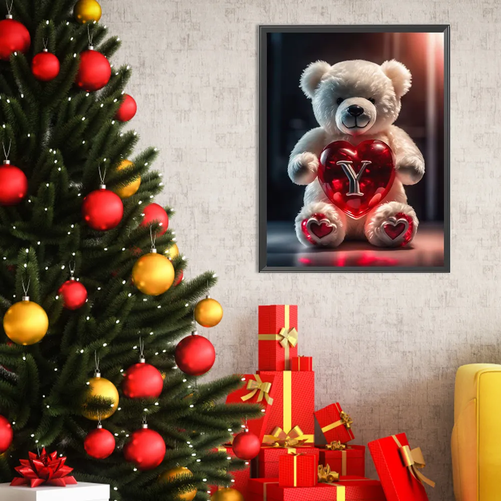 Diamond Painting - Full Square Drill - Bear Love Y(Canvas|35*45cm)