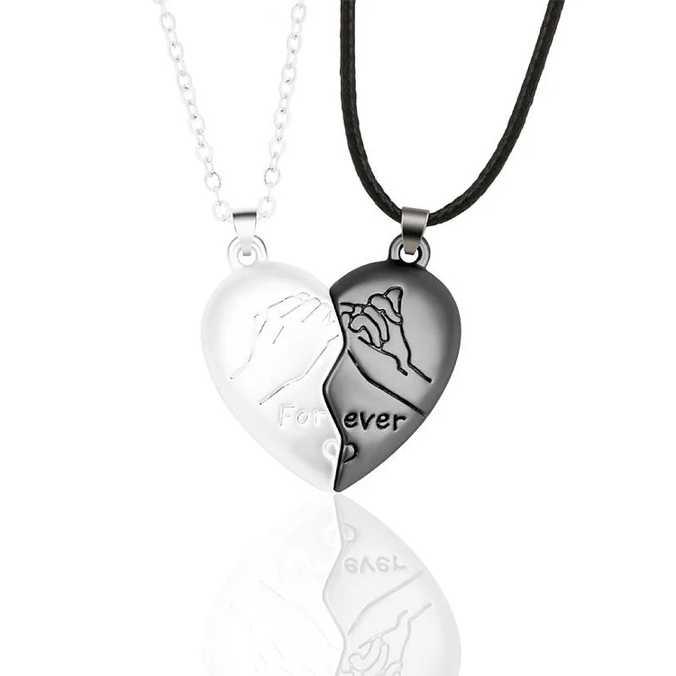 Pull hook heart-shaped magnetic necklace