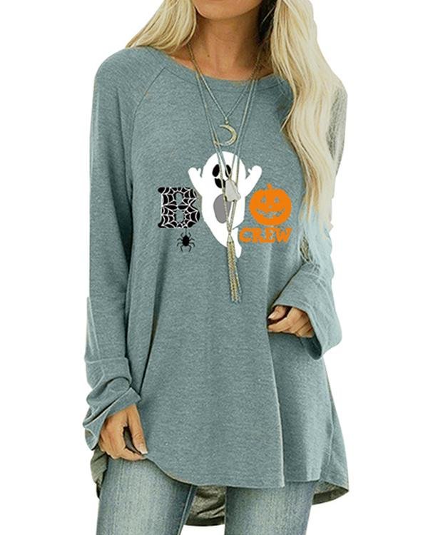 Halloween Pumpkin Pattern Long Sleeve T-shirt