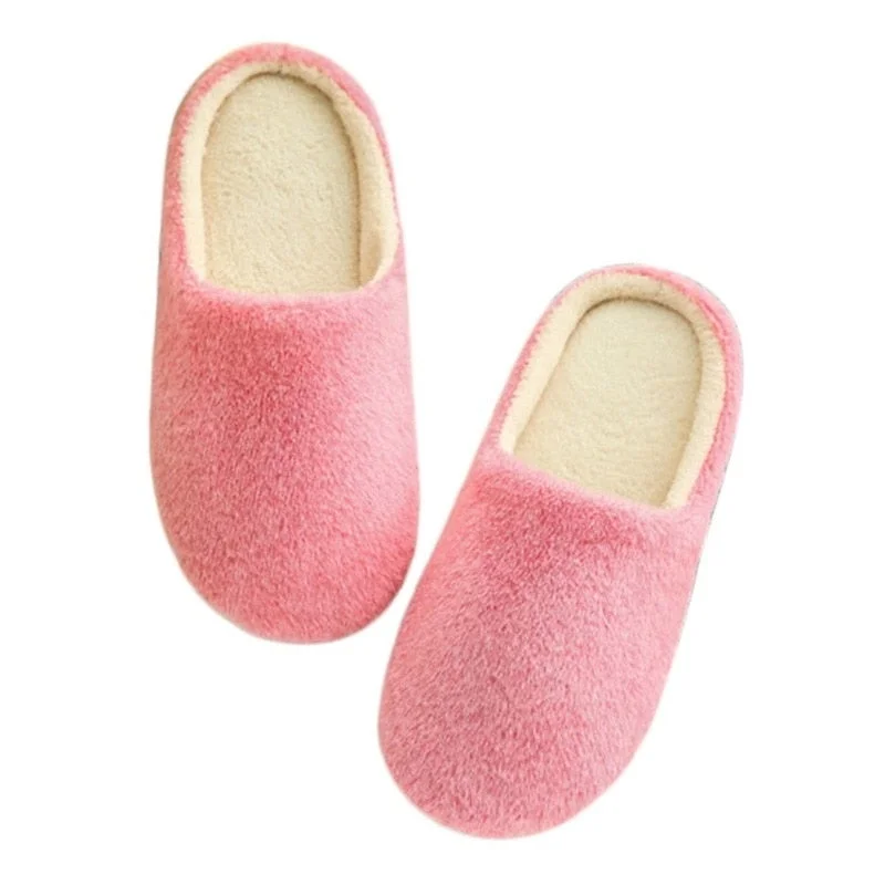 Men Women Wool House Slippers Warm Soft Flat Shoes Home Indoor Footwear Candy Color Autumn Winter Fashion 2021 Shoe Plus Size 45