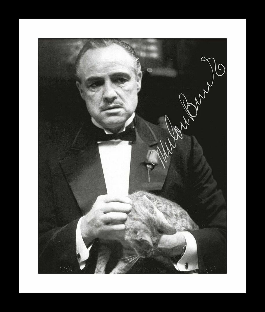 Marlon Brando - The Godfather Autograph Signed & Framed Photo Poster painting