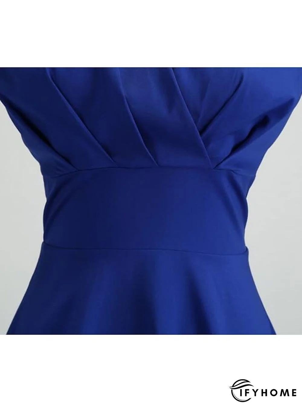 Women's Swing Dress Vintage Dress Midi Dress Black Yellow Pink Short Sleeve Pure Color Ruched Spring Summer Crew Neck Vintage Daily Weekend Slim S M L XL XXL | IFYHOME