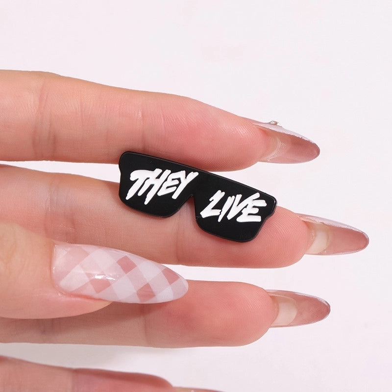 Cartoon Style Cute Cowboy Style Pin Animal Letter Glasses Alloy Stamping Stoving Varnish Plating Unisex Badge Brooches Collar Pin