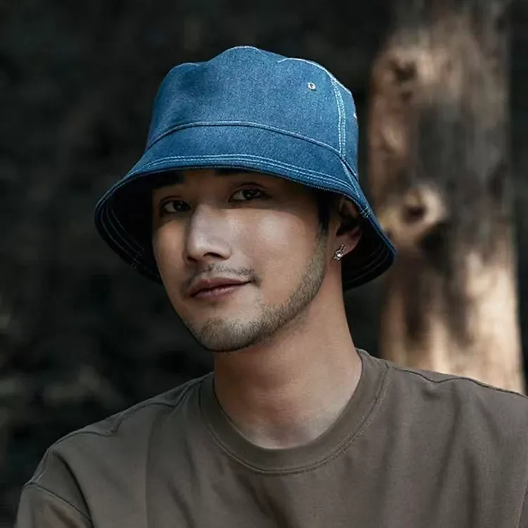 Belcastel Distressed Genuine Leather Trilby Hat 