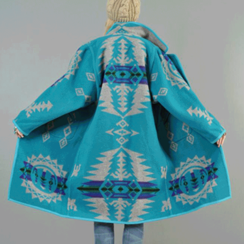Aztec Nationality warm wollen blanket hand made coat a12e