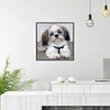 Chien - Rond Diamant Peinture 30*30CM