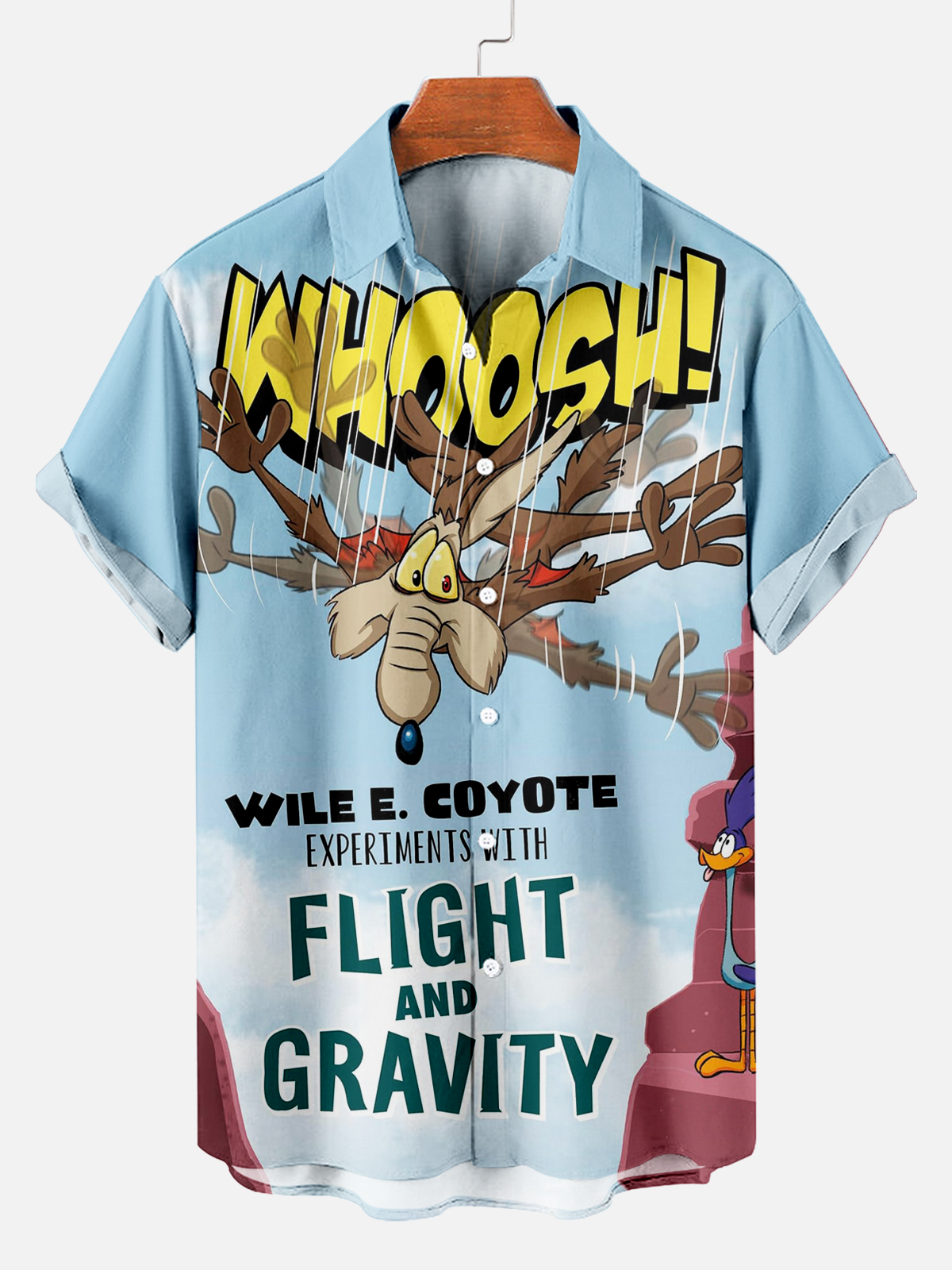 Men's Classic Cartoon Print Short Sleeve Shirt PLUSCLOTHESMAN