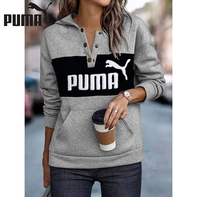 Puma - nov&aacute; mikina voln&eacute;ho střihu s dlouh&yacute;m ruk&aacute;vem a kontrastn&iacute; barvou