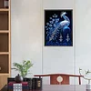 (US Local) Blue Crystal Peacock- Round AB Drills Diamond Painting(45x60cm)