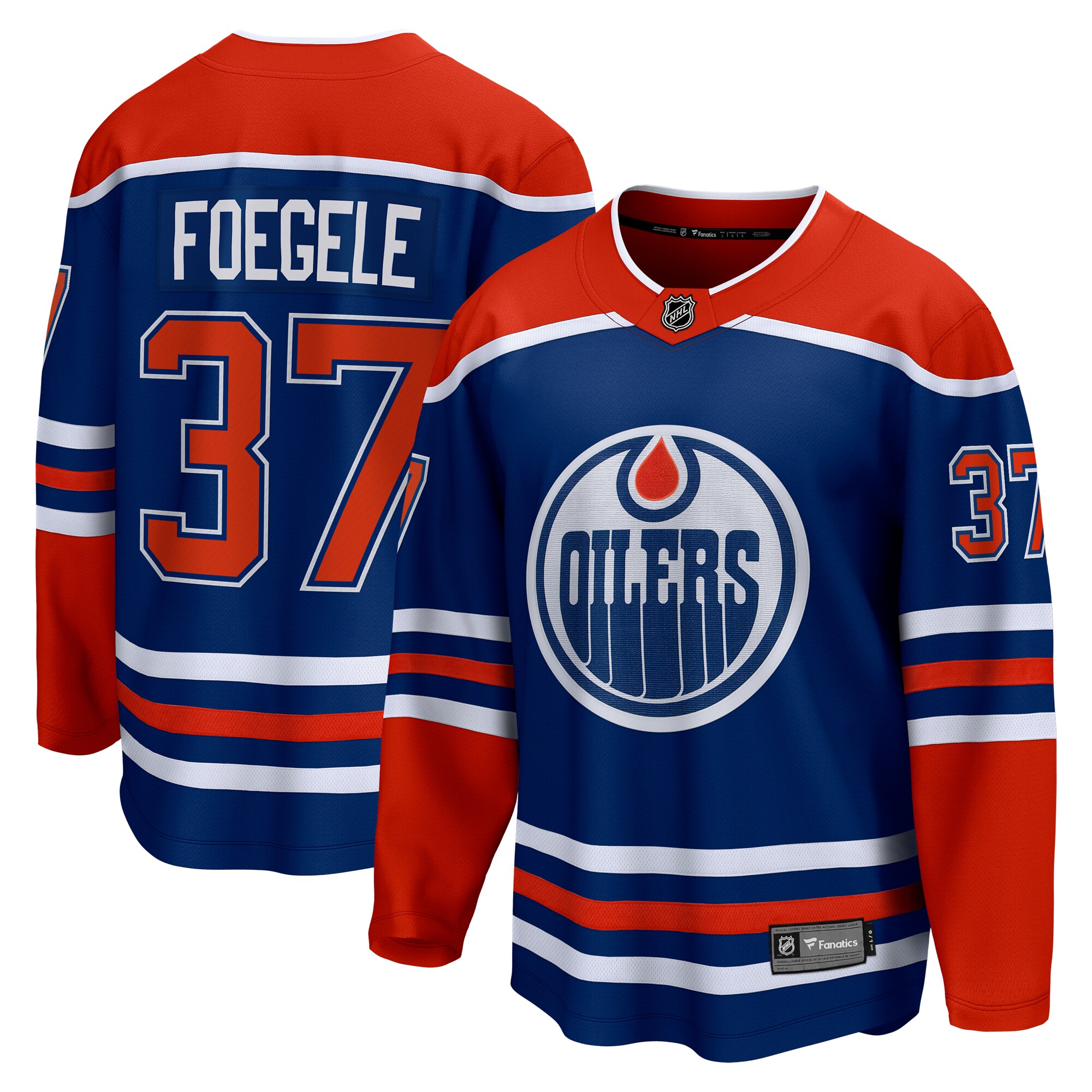 Warren Foegele Edmonton Oilers Fanatics Home Breakaway Jersey &ndash; Royal mysite