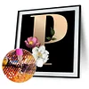 Diamond Painting-DIY Full Round Drill Letter P