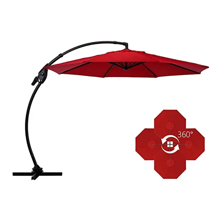 GRAND PATIO Napoli 11 FT Cantilever Offset Umbrella with 360° Rotation