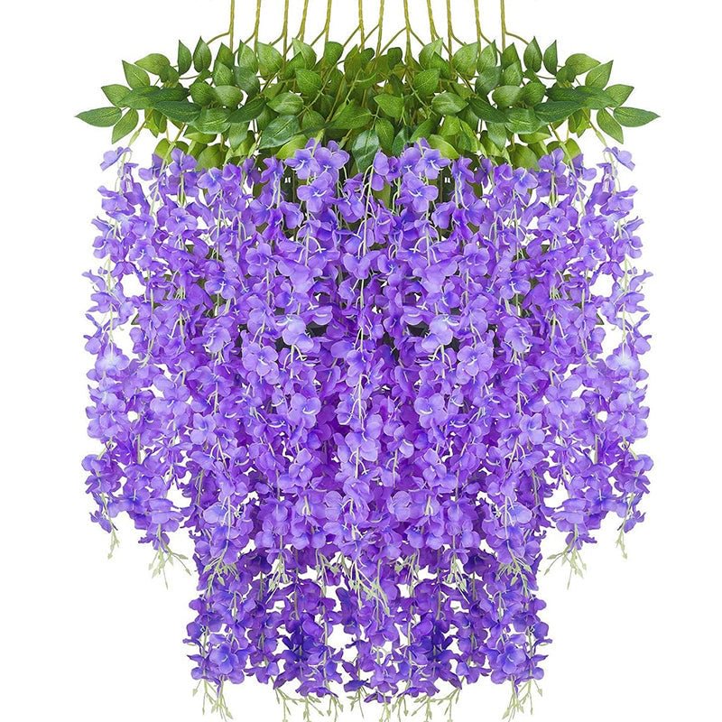 Hanging Decorative Wisteria Flowers Bunch