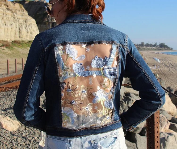 S Create your own unique denim and lace jacket