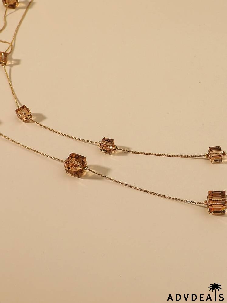 Crystal Decor Layered Necklace