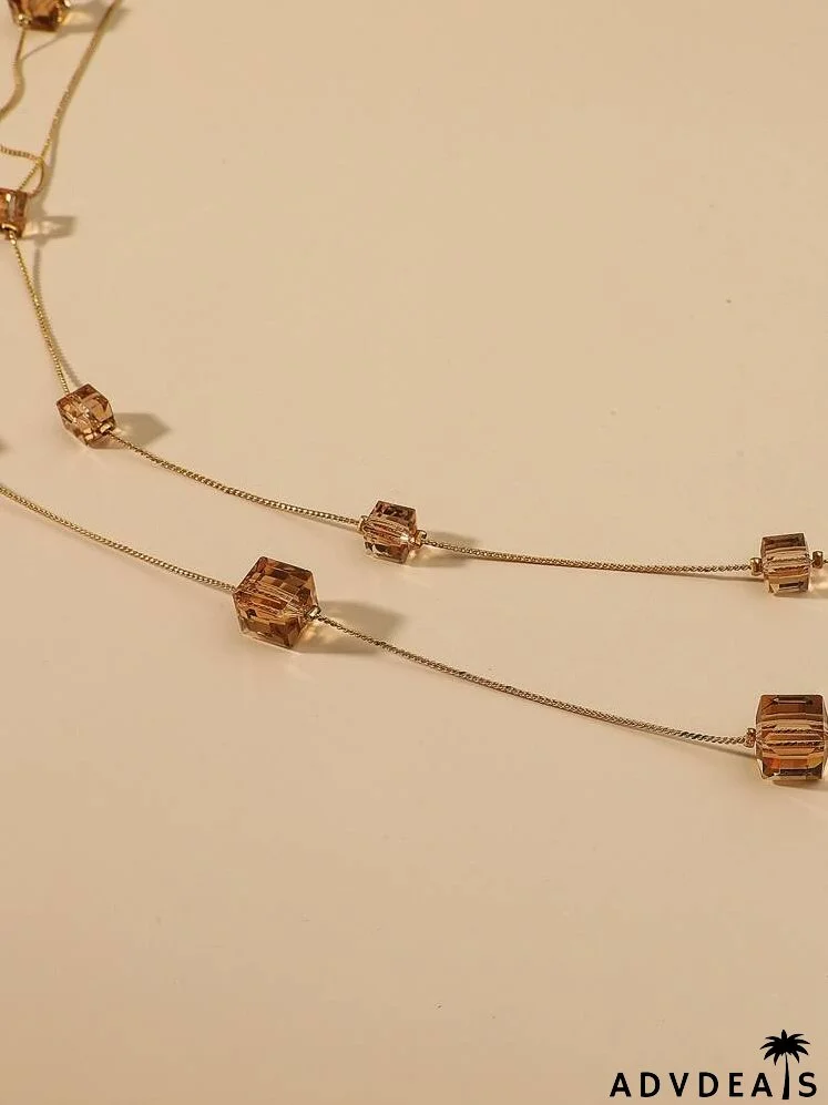Crystal Decor Layered Necklace
