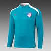Joyfball 2024/2025 Atletico Madrid Half-Pull Training Suit Lake Blue Jersey 1:1 Thai Quality Set