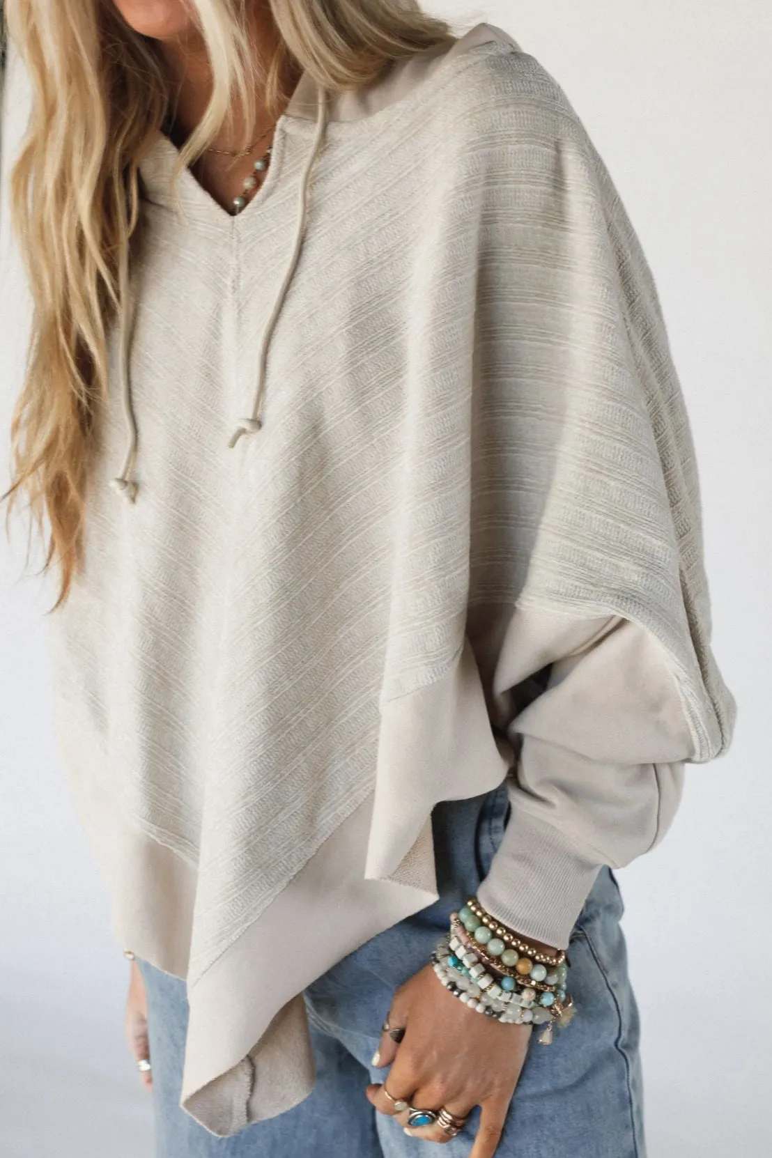 High Point Hoodie Top - Beige