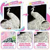 Peacock Special Shaped 5D DIY Partial Drill Diamond Pearl Painting Kit for Adults Beginners Home Decor Pearl Diamond Art Kit Pearl Diamond Dots Painting 11.81x15.75inch