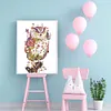 uk.everydayedeals (Limited Stock)Cross Stitch - 11ct Stamped - Aigle de chats de fleurs (40*55cm)