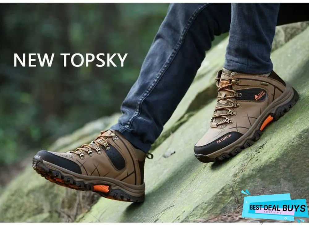 Men Winter Snow Boots Super Warm Men's Boots Waterproof Sneakers Outdoor Male Hiking Boots Work Shoes